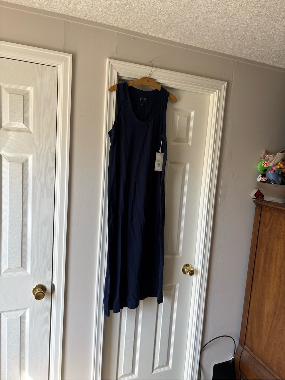 Pact Navy Sleeveless Maxi Dress